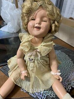 Vintage Ideal 22 Inch Shirley Temple Composition Doll from the 1930's