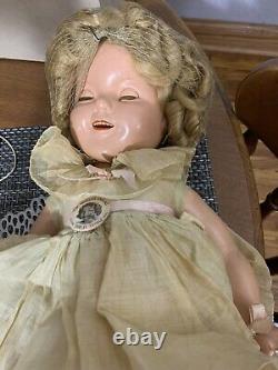 Vintage Ideal 22 Inch Shirley Temple Composition Doll from the 1930's