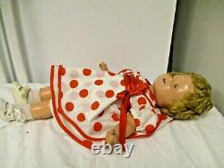 Vintage Ideal Co 18 Shirley Temple Composition Doll-Jointed-Hedya Stitchery Dr
