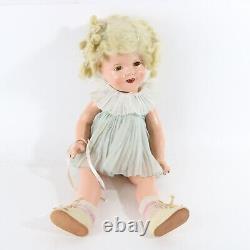 Vintage Ideal Shirley Temple 19 Composition Doll With Mohair Blond Hair