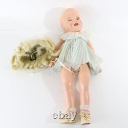 Vintage Ideal Shirley Temple 19 Composition Doll With Mohair Blond Hair