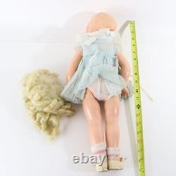 Vintage Ideal Shirley Temple 19 Composition Doll With Mohair Blond Hair