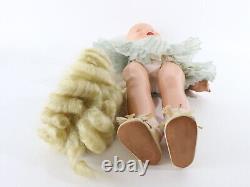 Vintage Ideal Shirley Temple 19 Composition Doll With Mohair Blond Hair