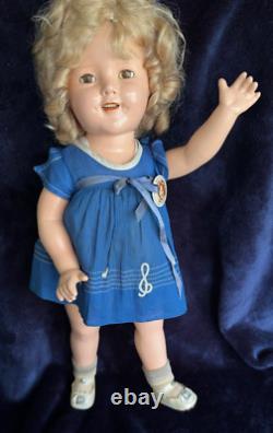 Vintage Ideal Shirley Temple Doll Music Dress Our Little Girl 1935 NRA Tag 18