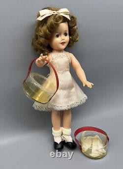 Vintage Ideal Shirley Temple Doll ST-12 Two Labeled Cases Tagged 1958 12 IN Doll