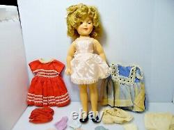 Vintage Original1950'S Ideal 12 Shirley Temple Doll In Box Purse Extra Clothes