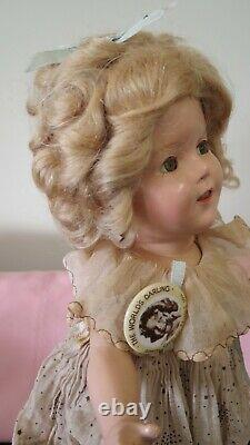 Vintage Rare 13 Shirley Temple Doll Orig Dress With Pin Great Condition