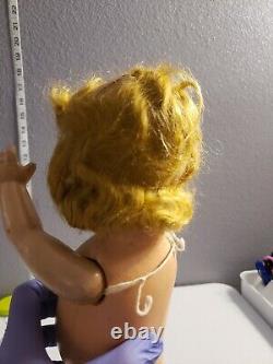 Vintage Rare Blue Eyes Shirley Temple Composition 13 Inch Doll