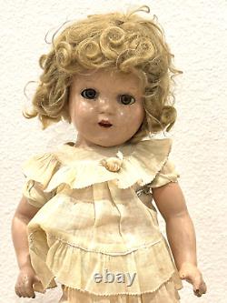 Vintage Rare Early 15 Shirley Temple Composition Sleepy Eye Doll Marked 16 USA