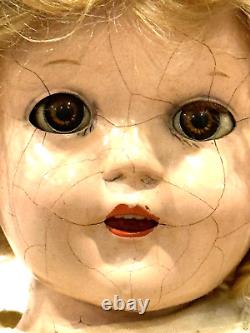 Vintage Rare Early 15 Shirley Temple Composition Sleepy Eye Doll Marked 16 USA