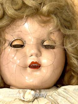 Vintage Rare Early 15 Shirley Temple Composition Sleepy Eye Doll Marked 16 USA