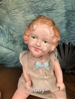 Vintage Rare Larger Size 9 1930's Shirley Temple All Original Japan Compo Doll
