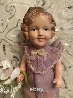 Vintage Rare Larger Size 9 1930s Shirley Temple All Original Japan Compo Doll