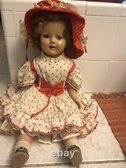 Vintage Rare Shirley Temple 27 Composition Doll 1930s Original Dress And Hat
