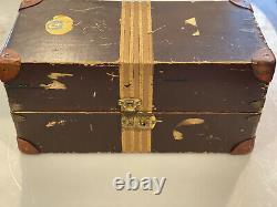 Vintage Retro Shirley Temple Original Travel Trunk (no Doll) Leather Handle