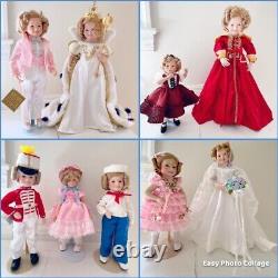 Vintage SHIRLEY TEMPLE Lot (9) Dolls of Silver Screen Collection by Danbury Mint