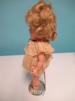 Vintage Shirley Temple 11 Composition Doll A/O Tagged Dress TLC