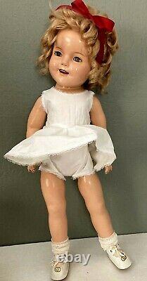 Vintage Shirley Temple 22 Composition Doll Great Dress from Movie Curly Top