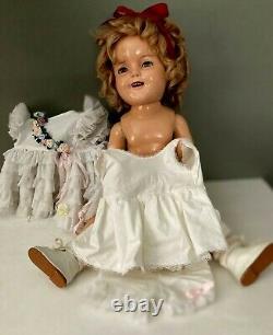 Vintage Shirley Temple 22 Composition Doll Great Dress from Movie Curly Top