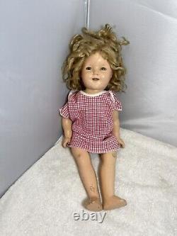 Vintage Shirley Temple Composition Doll 18 Tall 1930's