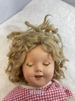 Vintage Shirley Temple Composition Doll 18 Tall 1930's