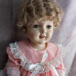 Vintage Shirley Temple Composition doll Large Figurine 29.1 inch High