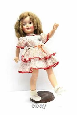 Vintage Shirley Temple Doll Ideal Toy with Stand Hair Barrett Name Pin