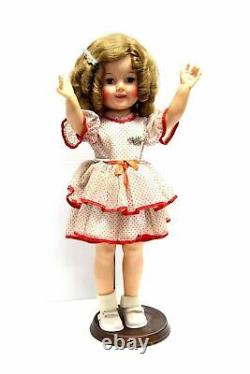 Vintage Shirley Temple Doll Ideal Toy with Stand Hair Barrett Name Pin