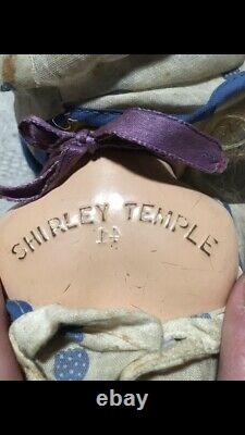 Vintage Shirley Temple Doll Marked #14 With Box And Clothes