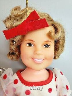 Vintage Shirley Temple Doll + The world's Darling Ideal Doll Pin, Polka 16.5