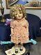 Vintage Shirley Temple Doll Unmarked Composition And Soft Center Body 24 Tall