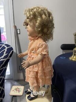 Vintage Shirley Temple Doll unmarked composition and soft center body 24 tall