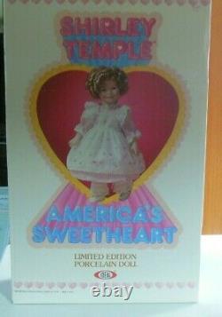 Vintage Shirley Temple Limited Edition Porcelain Doll NIB Ideal 16 1982