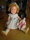 Vintage Shirley Temple Composition Doll, Orig Dress And Pin, 18 Ideal, As-is