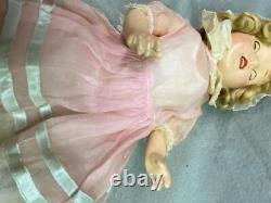Vtg 16 1/2 Inch Composition Shirley Temple Doll Sleep Eyes, Jointed Shoulder-hip