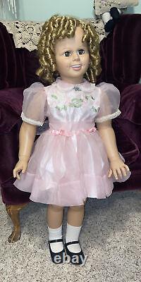 Vtg 34Life-size Shirley Temple Doll Danbury Mint Original Outfit Movable Wrist