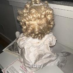 Vtg Danbury Mint Little Miss Shirley Temple Porcelain Toddler Sitting Pose Doll