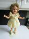 Vtg Ideal Shirley Temple Doll 17 Composition In Yellow Dress With Original Pin