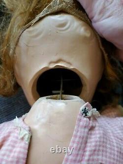 Vtg Jeannette Composition Doll Shirley Temple Teeth 20 inches