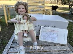Vtg Shirley Temple and Her Doll Yellow Dress Porcelain Danbury Mint 99 Box