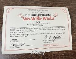 Wee Willie Winkie Shirley Temple Porcelain Doll With Certificate